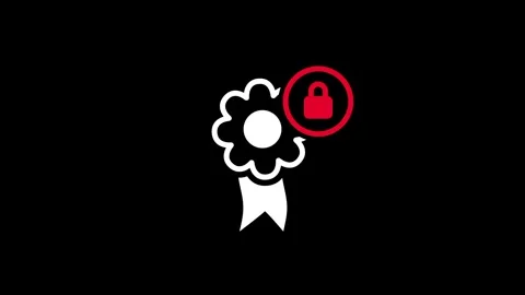 Locked Reward Certificate Icon Stock Footage 334366969