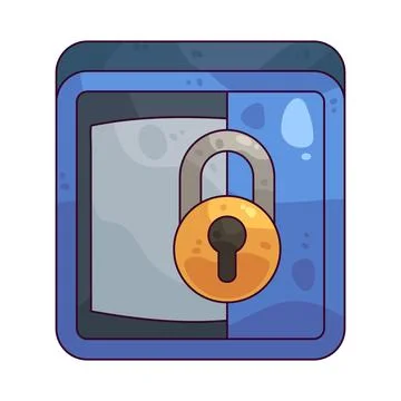 Locked safe illustration Stockillustratie