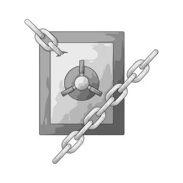 Locked safe illustration Stock Illustration
