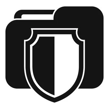 Locked secured folder icon simple vector. Document protect Illustrazione stock