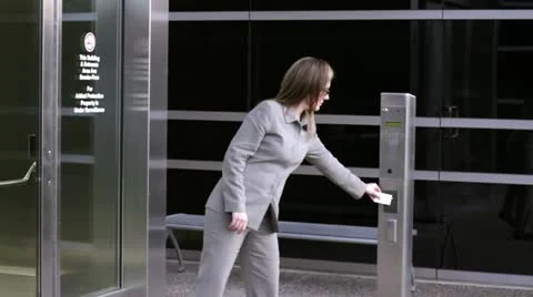 Locked Security Door Stock Footage 22786513