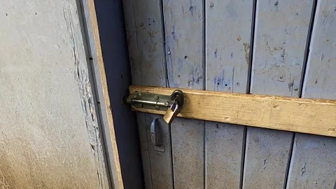 Locked shed Video stock 188366781