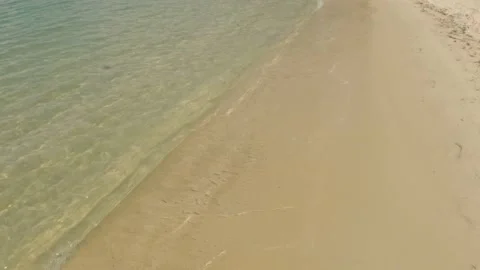 Locked Shot Looking At Waves On A Tropical Beach Stock Footage 144589354