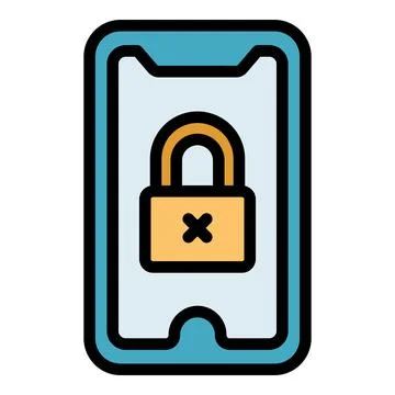 Locked smartphone icon vector flat Stock Illustration