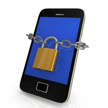 Locked smartphone Stock Illustration