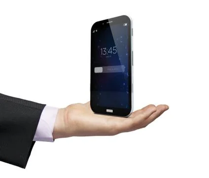 Locked smartphone over a hand Stock Illustration