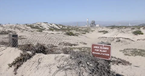 Locked Off Static View of a Oil Refinery Los Angeles Stock Footage 250125899