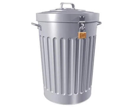 Locked trashcan Stock Illustration