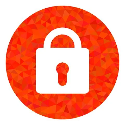 Locked Triangle Filled Icon 스톡 일러스트