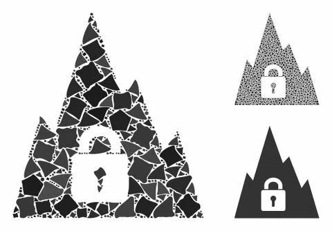 Locked tunnel Composition Icon of Bumpy Elements Stock Illustration