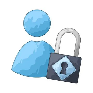 Locked user illustration 스톡 일러스트