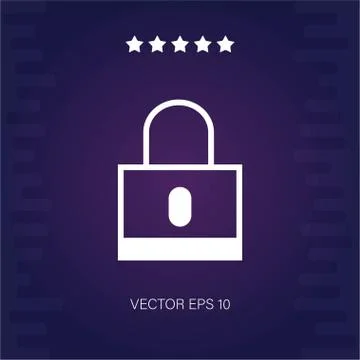 Locked vector icon Illustrazione stock