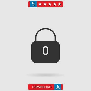 Locked vector icon Illustrazione stock