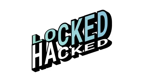 LOCKED vs HACKED, 3D Text Animation in Isometric View with Opposite Word Motion Stock Footage 314263642