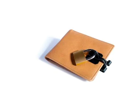 Locked wallet Stock Photos