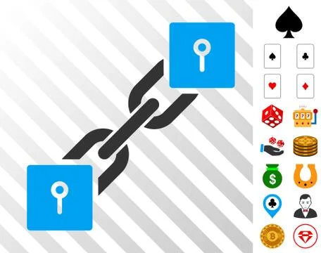 Locker Blockchain Icon with Bonus Stock Illustration