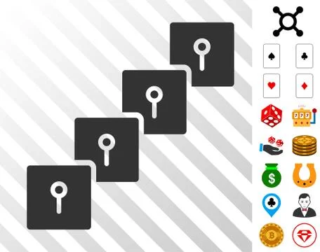 Locker Blockchain Icon with Bonus Stock Illustration