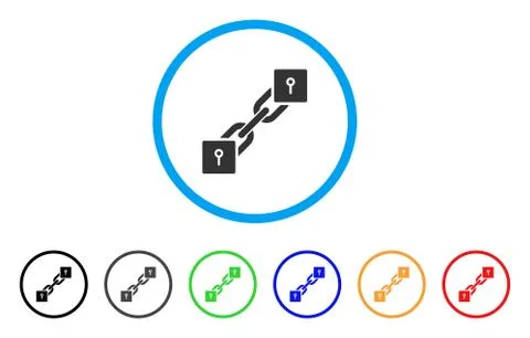 Locker Blockchain Rounded Icon Stock Illustration