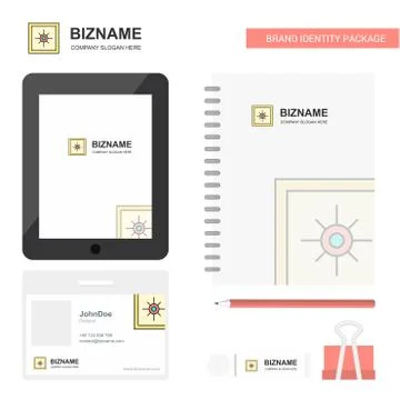 Locker  Business Logo, Tab App, Diary PVC Employee Card and USB Brand Station Illustrazione stock