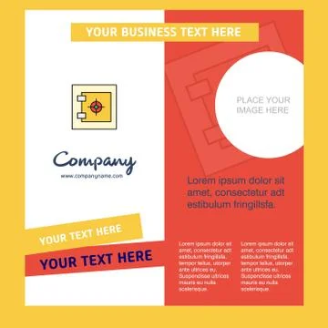 Locker Company Brochure Template. Vector Busienss Template Stock Illustration