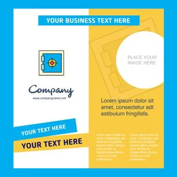 Locker  Company Brochure Template. Vector Busienss Template Stock Illustration