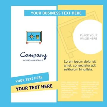 Locker Company Brochure Template. Vector Busienss Template Stock Illustration
