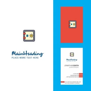 Locker Creative Logo and business card. vertical Design Vector Stock Illustration