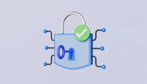 Locker data protection, Cyber security, Encryption, Cyber Security and cloud Stock Illustration