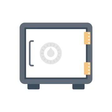 Locker flat color icon Stock Illustration