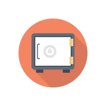 Locker flat color icon Stock Illustration