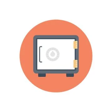 Locker flat color icon Stock Illustration