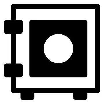 Locker glyph icon vector illustration isolated on white background Ilustración de archivo