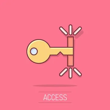 Locker icon in comic style. Padlock password cartoon vector illustration on.. Stock Illustration