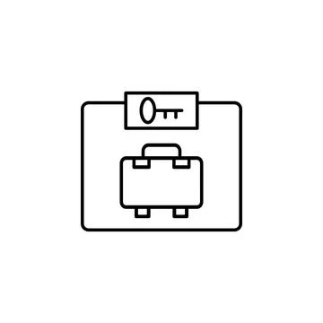 Locker icon. Element of public services thin line icon Stock Illustration