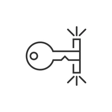 Locker icon in flat style. Padlock password vector illustration on white isol Stock Illustration