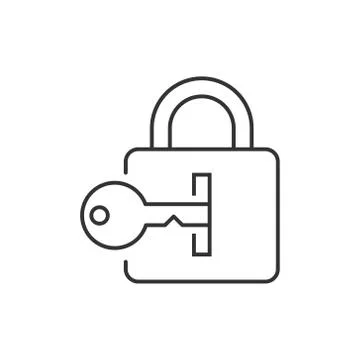 Locker icon in flat style. Padlock password vector illustration on white isol Stock Illustration