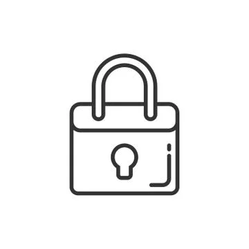 Locker icon in flat style. Padlock password vector illustration on white isol Stock Illustration