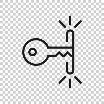 Locker icon in flat style. Padlock password vector illustration on white isol Stock Illustration