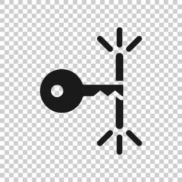 Locker icon in flat style. Padlock password vector illustration on white isol Stock Illustration