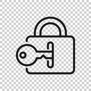 Locker icon in flat style. Padlock password vector illustration on white isol Stock Illustration