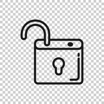 Locker icon in flat style. Padlock password vector illustration on white isol Stock Illustration