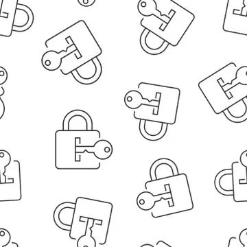 Locker icon in flat style. Padlock password vector illustration on white isol Stock Illustration