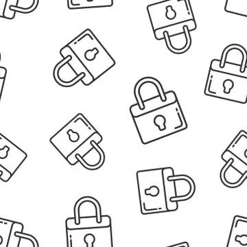 Locker icon in flat style. Padlock password vector illustration on white isol Illustrazione stock