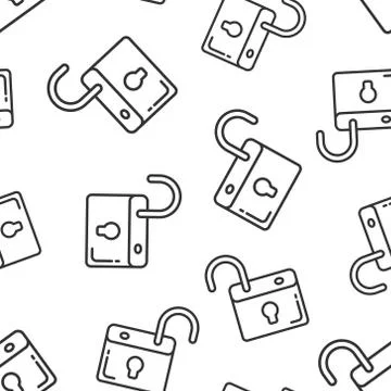 Locker icon in flat style. Padlock password vector illustration on white isol Illustrazione stock