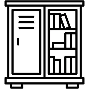 Locker icon, High school related vector illustration Stock Illustration