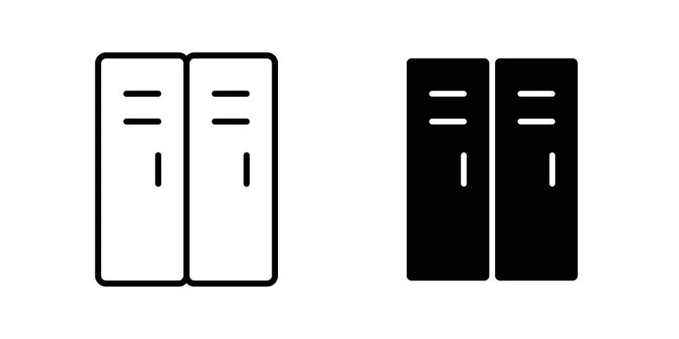 Locker icon illustration vector, icon set for apps Stock Illustration