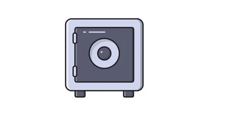 Locker icon representing digital security, data privacy, and personal safety. Stock Footage 335259479