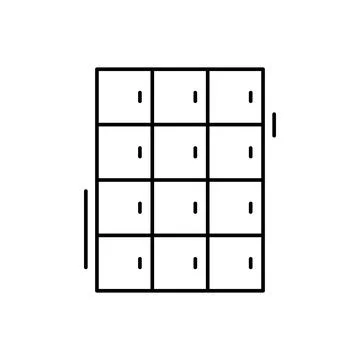 Locker icon. Simple line, outline vector elements of office tool icons for ui Illustrazione stock