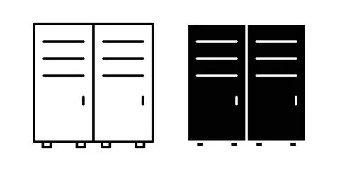 Locker icon vector art Illustrations Stock Illustration