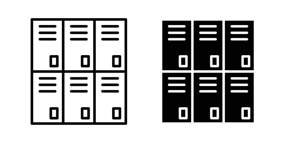 Locker icon vector design illustrations Stock Illustration